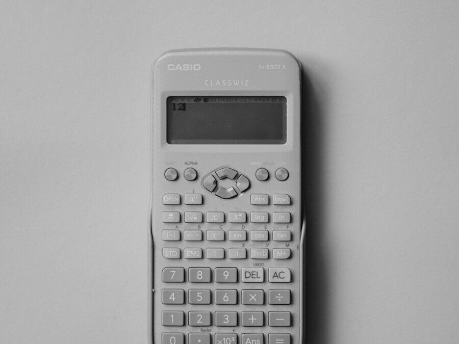 white Casio calculator